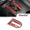 Red Carbon Fiber Center Console Gear Shift Box Cover Trim For Ford Mustang 15-19