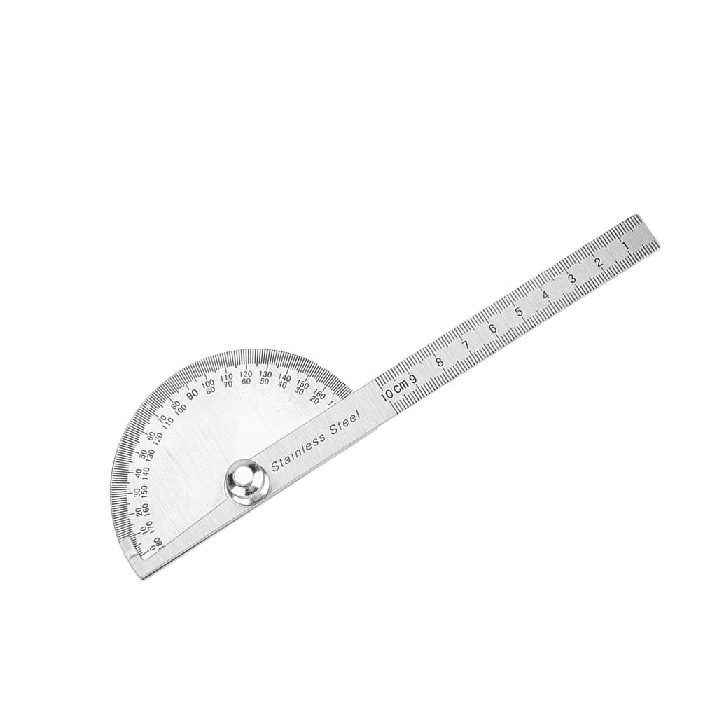 Stainless, Steel Protractor Ruler With180 Degree Rotation, Easy To Use, Clear Markings for Angle Measurement