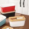 Boîte de rangement pour beurre avec trancheuse, en céramique, pour réfrigérateur, porte-fromage, organiseur, récipient alimentaire réutilisable, pour réfrigérateur