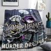 1PC Cyberpunk Hero Custom Name Patterned Flannel Blanket Suitable For All Seasons For Home Decor Warmth And Comfort Gifts Holiday Present