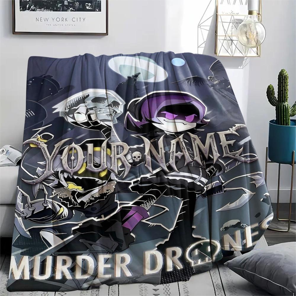 1PC Cyberpunk Hero Custom Name Patterned Flannel Blanket Suitable For All Seasons For Home Decor Warmth And Comfort Gifts Holiday Present