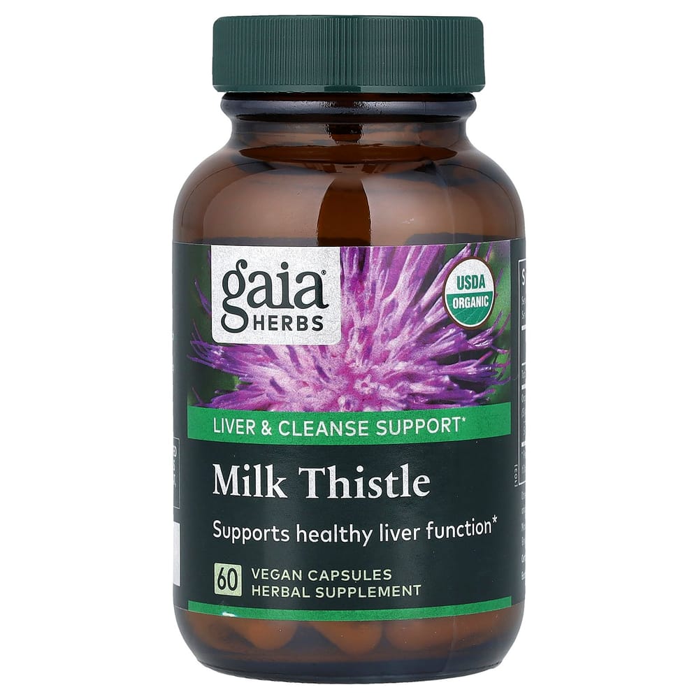 iHerb Gaia Herbs Milk Thistle Veg Capsules 60 Tablets