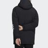 Adidas Mid-Length Hooded Zip-Up Down Jacket Men Outerwear Black H45235