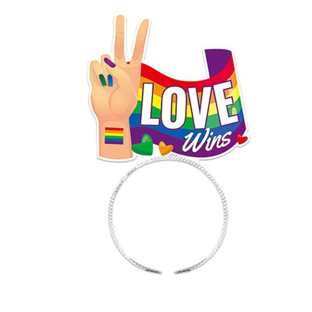 6pcs Seven-color Rainbow Striped Hair Hoop Rainbow Festival Pride Month Hair Bands  Holiday