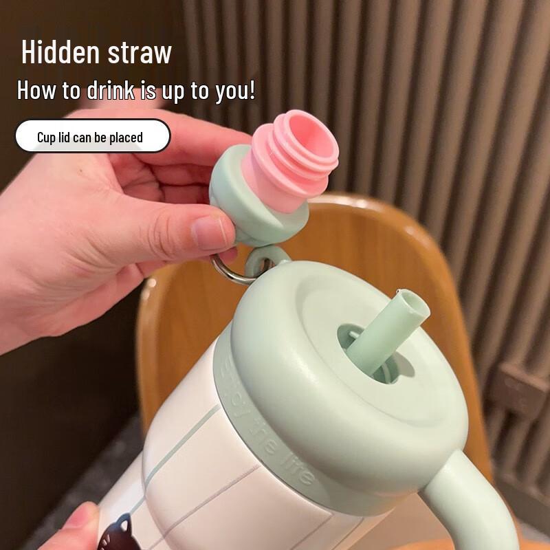 DOPINK Cute Kitten Insulated Straw Tumbler 710ml