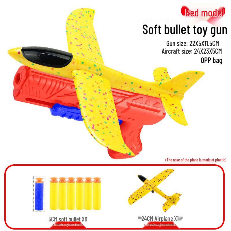 Celebrity-Endorsed Ejecting Foam Bullet Airplane: 3-in-1 Outdoor Toy for Kids