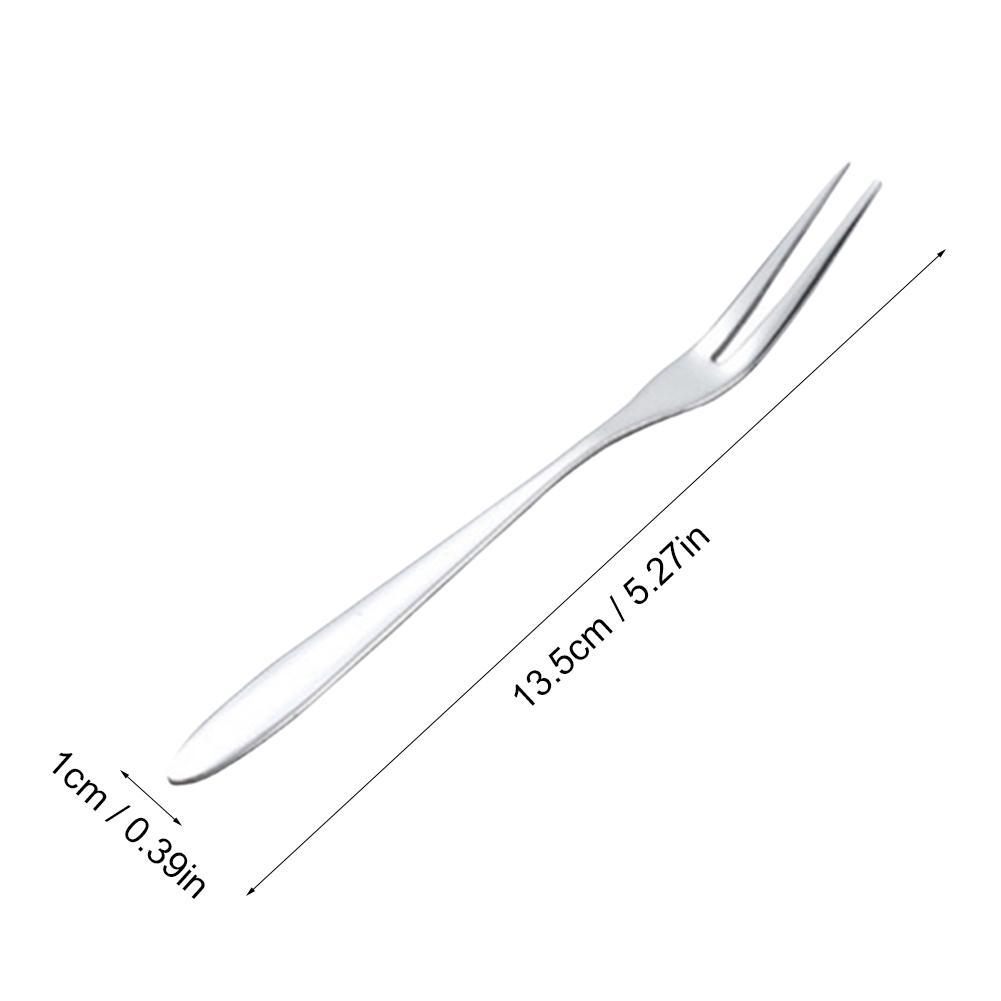 1/2/5pcs Stainless Steel Fruit Forks For Restaurant Cafeteria Home Party Dessert Fork Lovely Fruit Fork Tableware 13.5cm