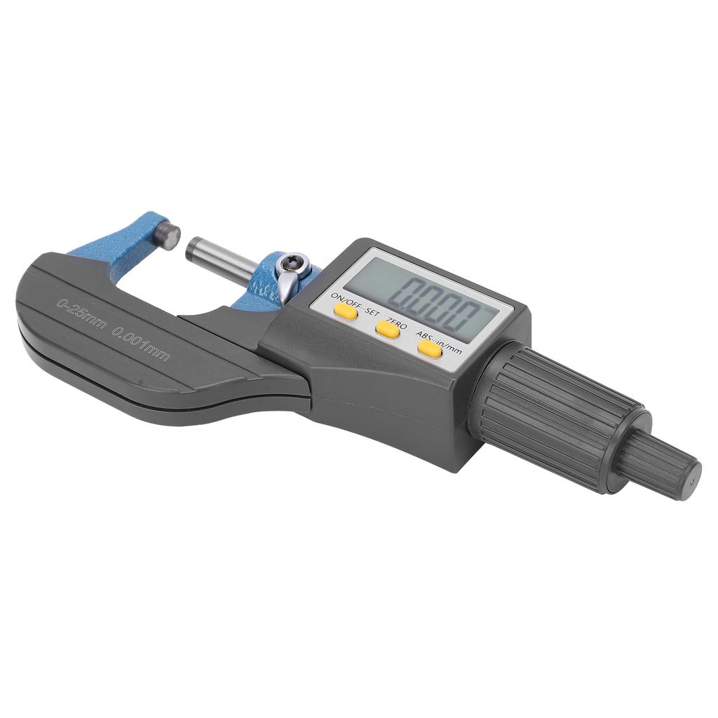 Digital Micrometer LCD Display with FineTuning Ratchet Wall Thickness Measuring Tool