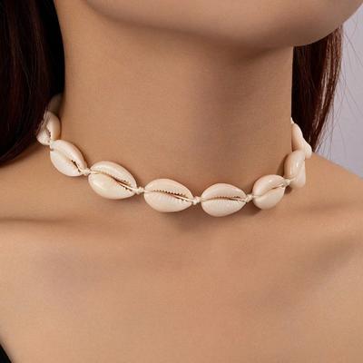 Necklace Shell Woven Necklace Hawaiian Beach Wind Vacation Handmade Collar Chain