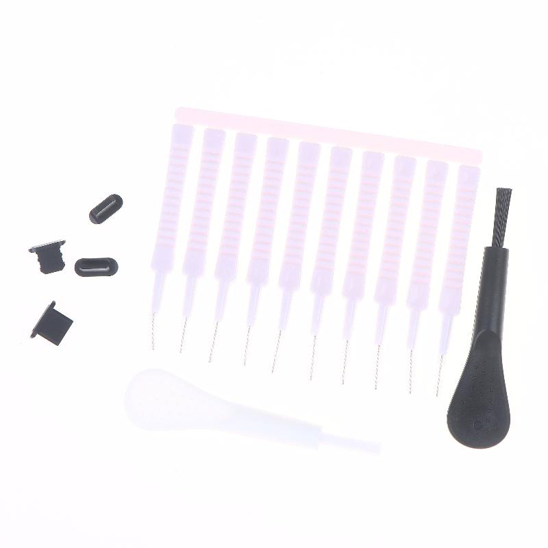 Cell Phone Charging Port Dust Plug With Cleaning Brush For 14 13 12 8 Pro Max Plus Type C Eearphone Cleaner Set