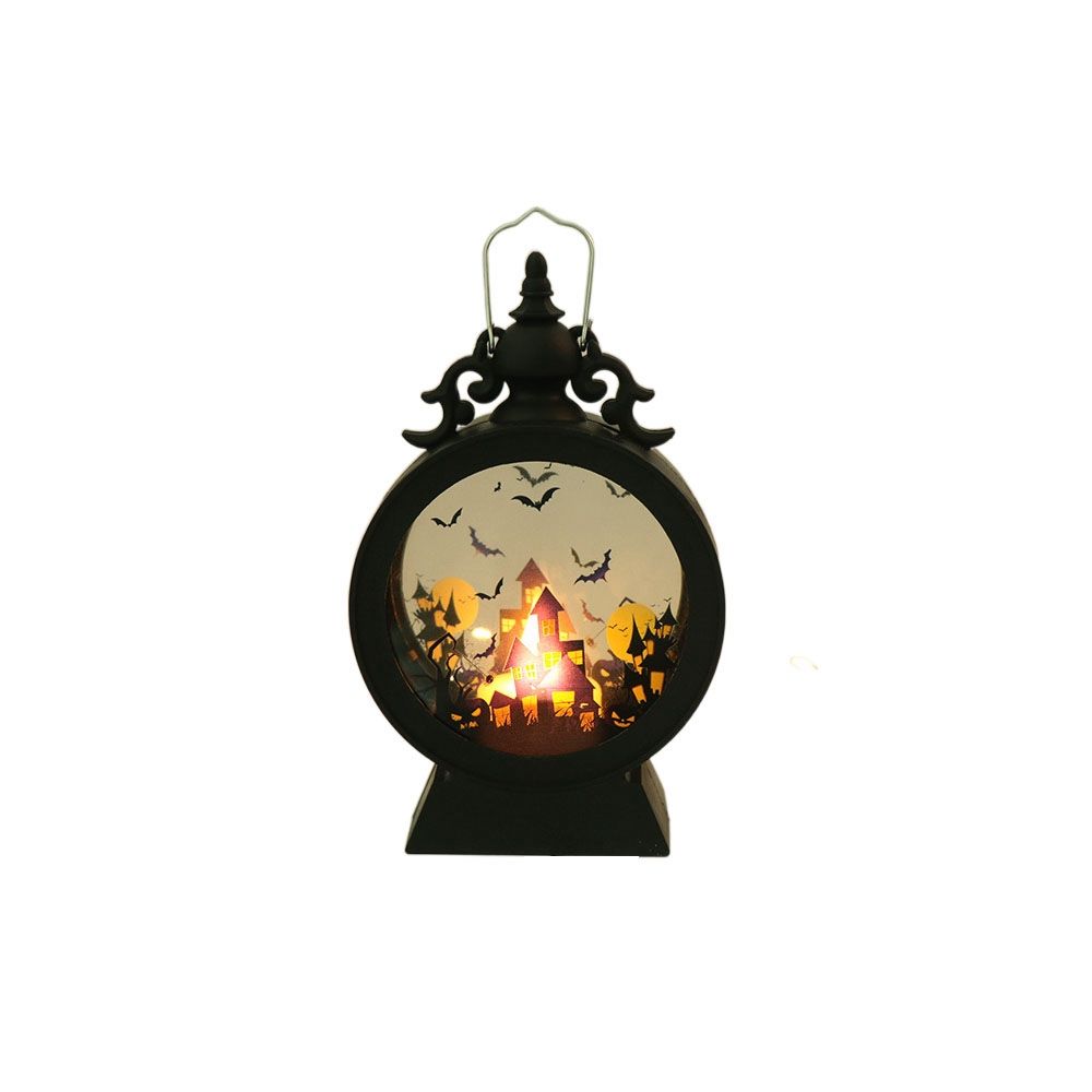 Pattern Hanging Ornament Halloween Decor Vintage Lantern Small Wind Light Halloween Party Layout
