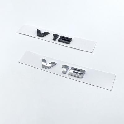 Nowe 3D czcionki cyfry litery v12 Emblemat dla BMW M760i Series F01 F02 G11 G12 Tabliczka znamionowa bagażnika samochodu Naklejka z logo Czarny chrom
