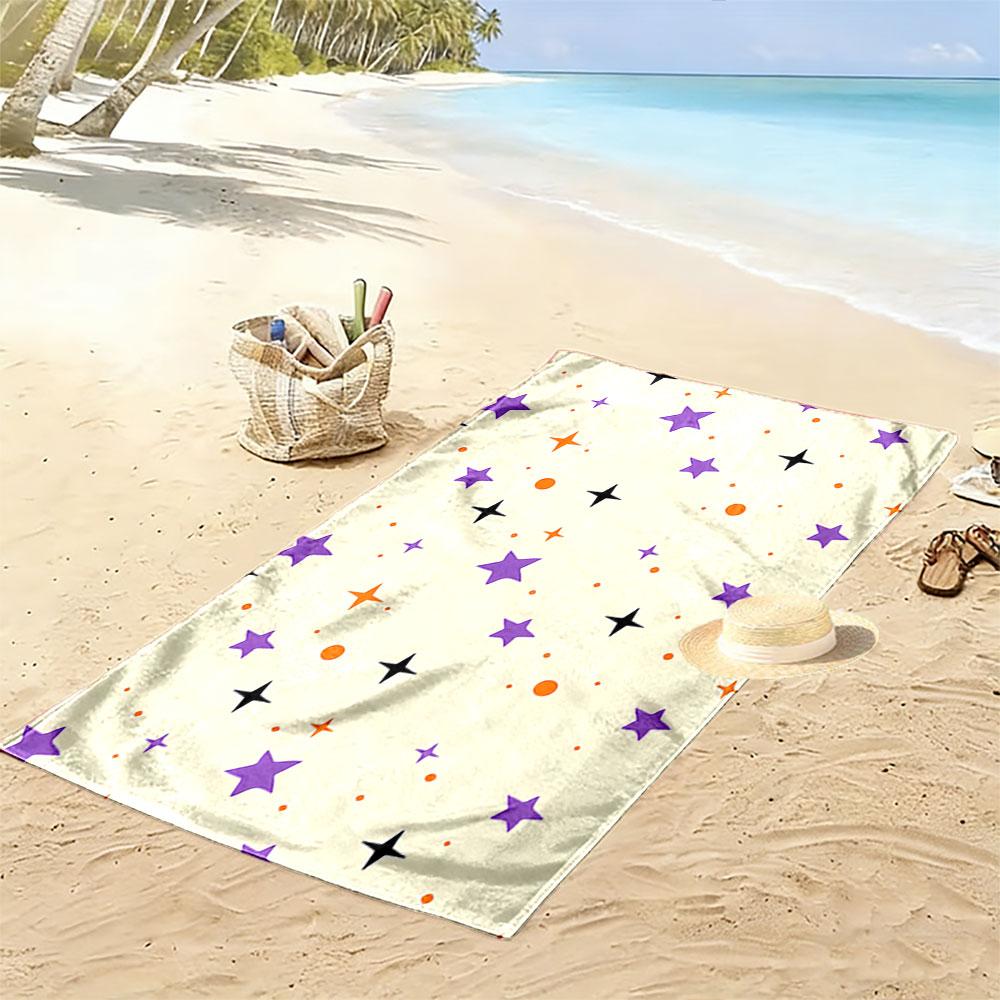 Whimsical Starlit Dreams Print Beach Towel, Quick Drying, Suitable for Travel, Outdoor Sports, Jogging, the Beach and Swimming, Gift