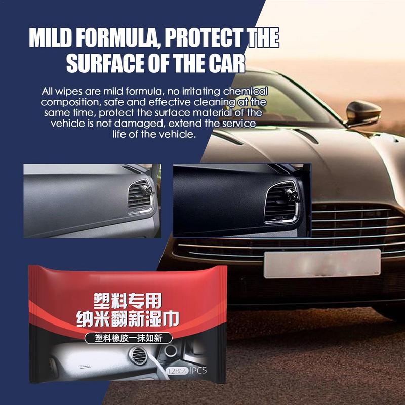 Interior Car Wipes Interior Cleaner & Dashboard Wipes For Quick Detailing Large Automotive Interior Dust Wipes For Vehicle Seat