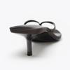 Fashion High Quality Black Silk Kitten Heel Design Brand Slipper Women Cozy Clip Toe Flip Flop Elegant Square Toe Thin Heel Slide Sandal