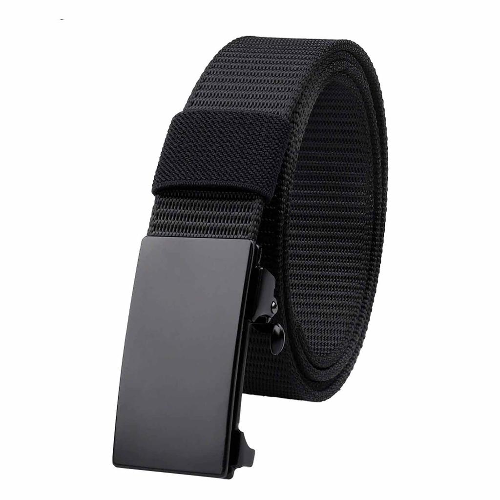Alloy Automatic Buckle Nylon Belt – Thickened Men’s Toothless  Belt, Smooth Adjustable Waist Belt, Casual and Versatile Outdoor Belt