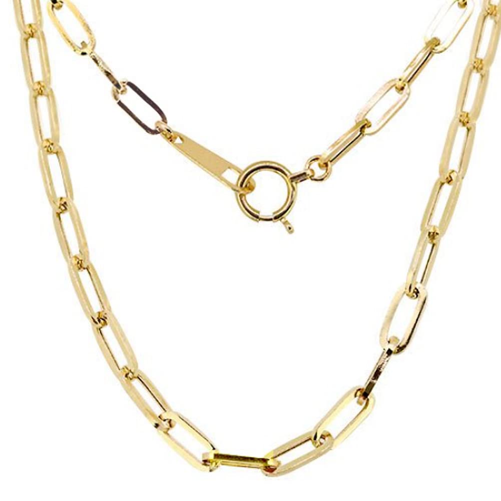 

and Me Jewelry 18K Gold Necklace with Hollow Paper Clip 50cm Unisex [You Box] (stamped K18) Chain, (Width approx. 1.70mm/1.63g)