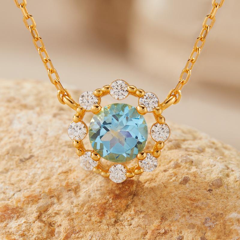 S925 Sterling Silver Natural Topaz Citrine Amethyst Olive Garnet Color Treasure Ring Women'S Jewelry Set Earrings
