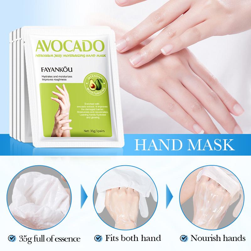 

1 Pairs Avocado Moisturizing Hand Mask Hands Remove Dead Skin Rejuvenating Nourishing Hydrating Hand Skin Care Products onesize
