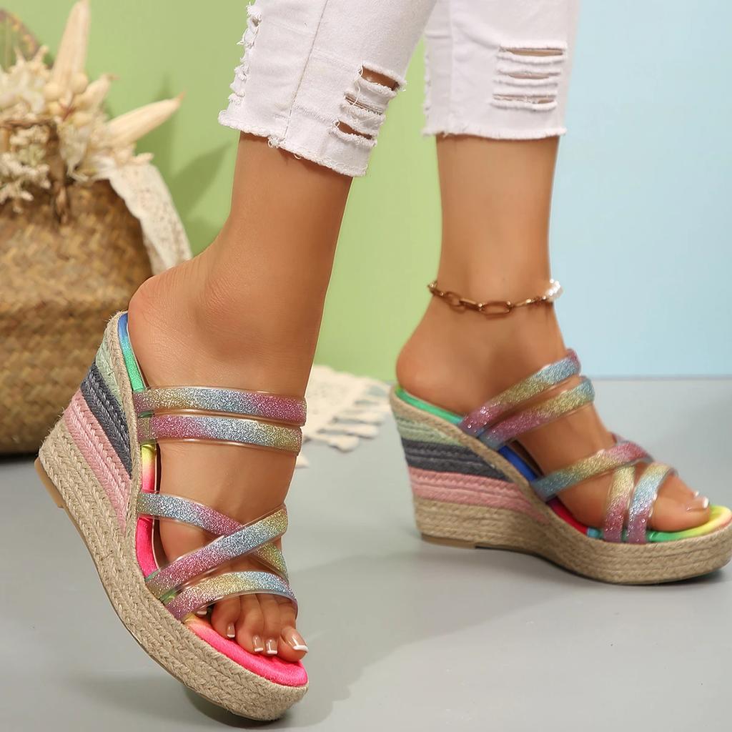 Women Sandals Designer Casual Wedges Shoes Women Lightweight Beach Platform High Heels Sandals Women Zapatos De Mujer
