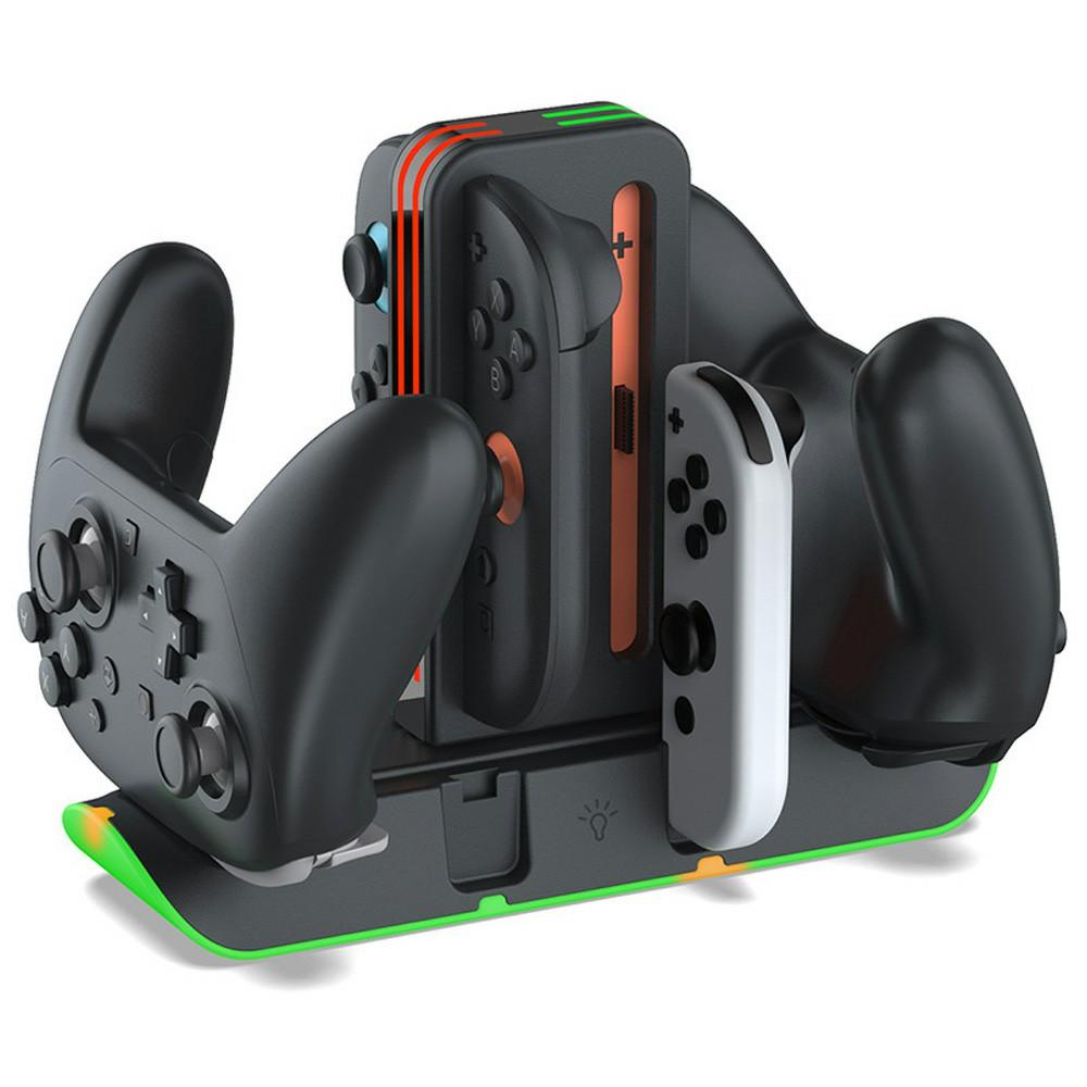 DOBE FOMIS ELECTRONICS TNS-51101 Charging Dock for Nintendo Switch Joysticks/Pro Controllers RGB LED Charging Station