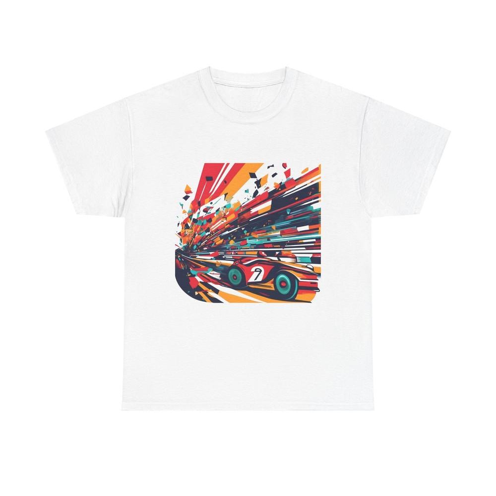 Retro Racing Vintage Car Graphic T-Shirt Urban Streetwear Top Unisex Cotton