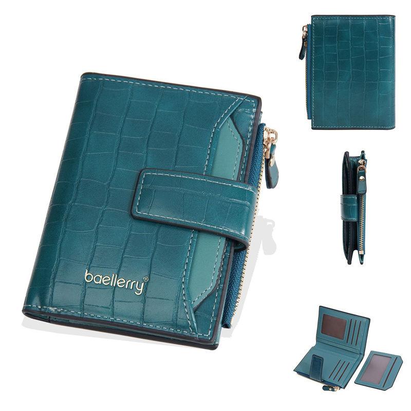 Baellerry Women Fashion Short Wallets Classic Hasp Bi-fold Purse Casual Card Holder Purses
