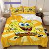 Spongebob Squarepants Yellow Background Threepiece Set 1 Duvet Cover 2 Pillowcase Without Core Duvet Cover And Pillowcase