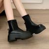 Popular boots small short boots women's 2025 new autumn and summer fashion versatile small man thick bottom foreign style thin boots women