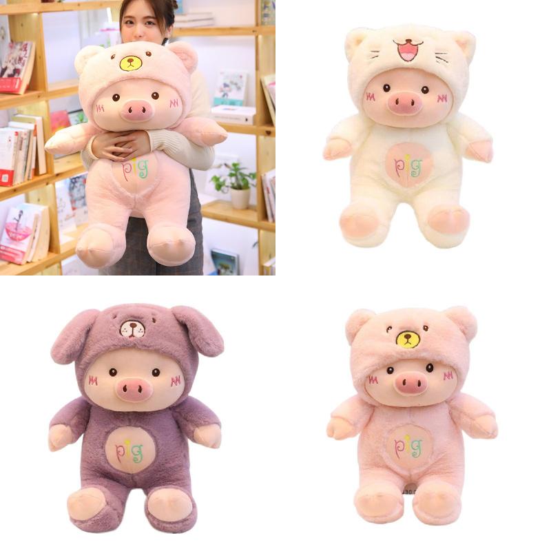 Cartoon Stuffed Animal Pig Plush Toy Gift Kids Pink White Purple Sizes Multiple