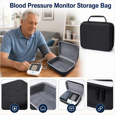 Shockproof Sphygmomanometer Protective Case Hard Case for Blood Pressure Monitor Home Organization