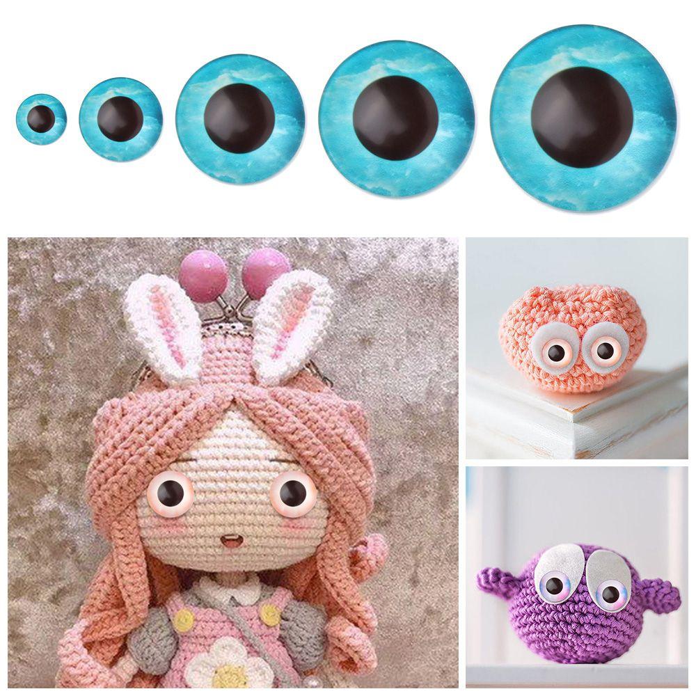 

Craft Handmade Puppet Cabochon Flat Eyeballs Glass Doll Eyes Toy Accessories Round Eyes