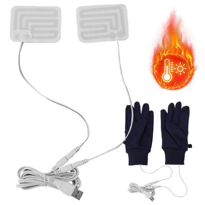 USB-Heizfolie Elektrische Heizmatte Faltbare Handschuhheizung Multifunktionale USB-Heizmatte Eins zu Zwei für Kleidung Handschuhe Schuhe