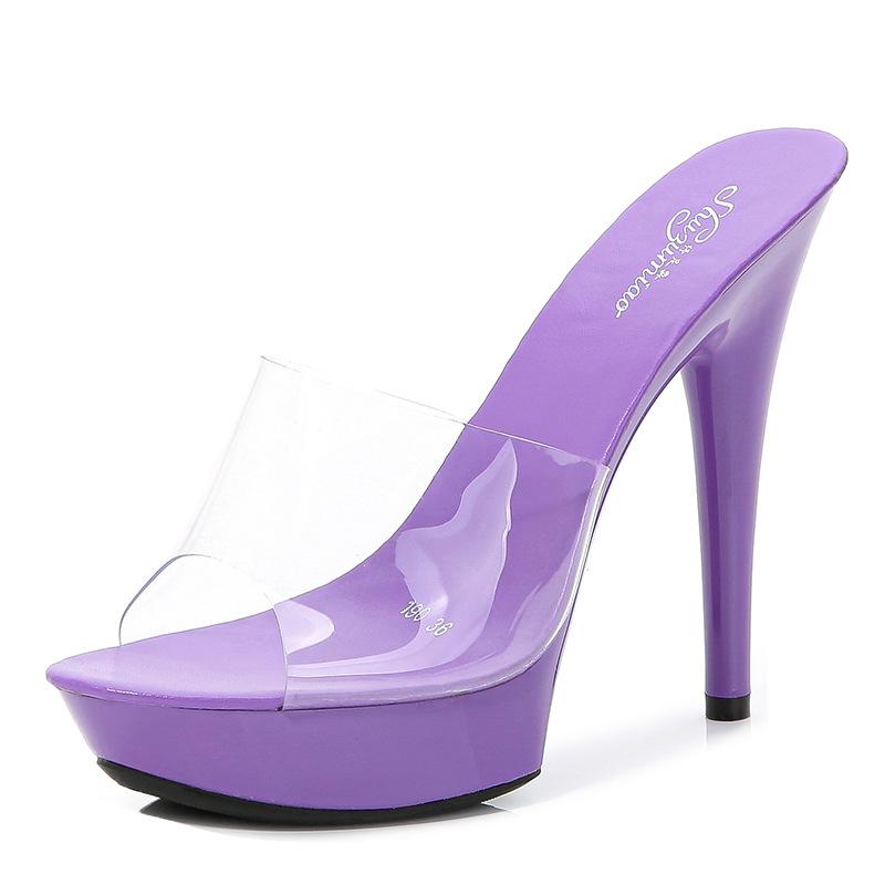 Slippers Women's 2025  New Summer Fashion 13CM Versatile  Sexy High Heels Stiletto