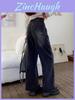Denim Pants For Women With High Waist And Wide Leg For Casual Springwear