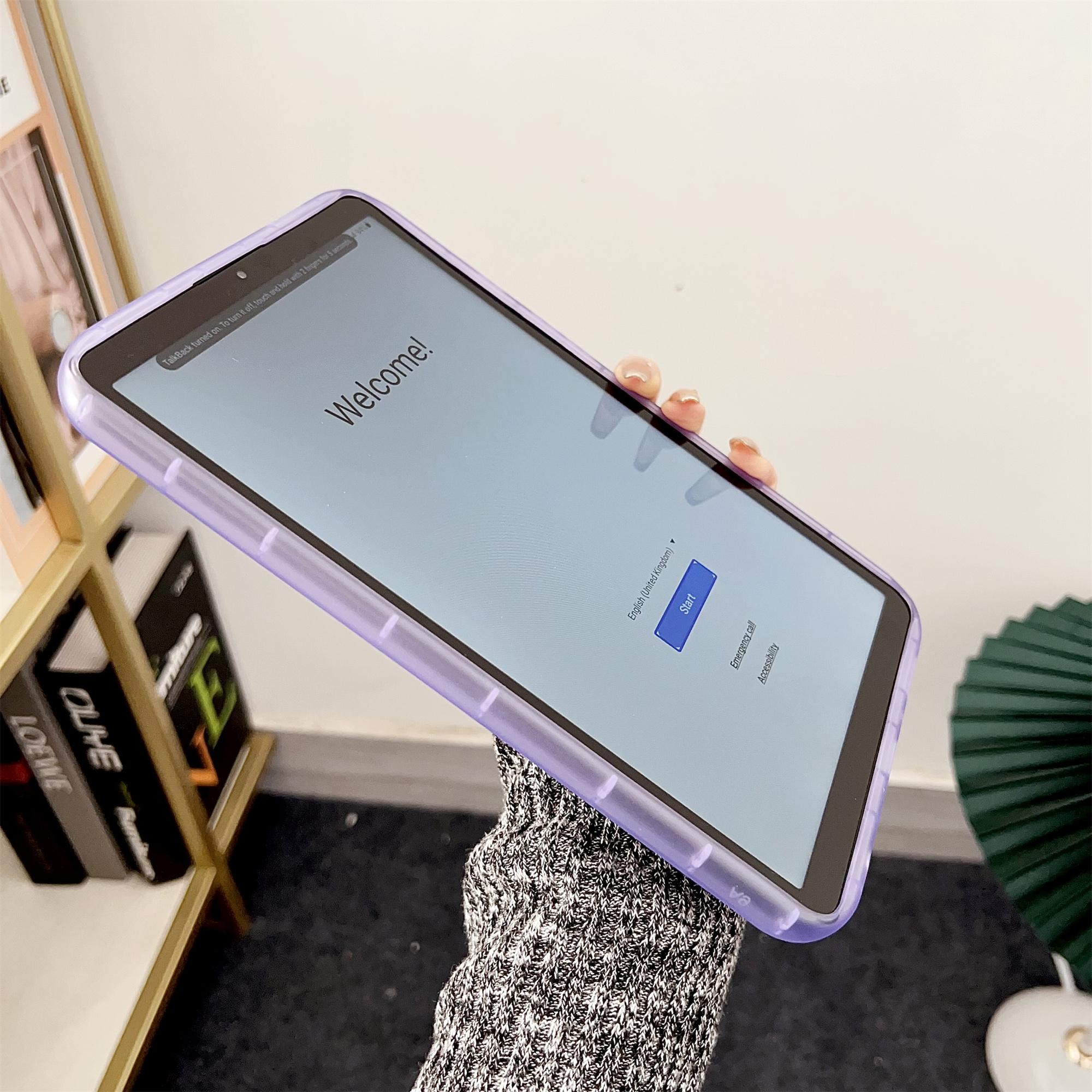 

For Samsung Galaxy Tab A9+ Case Transparent TPU Tablet Cover Light Purple