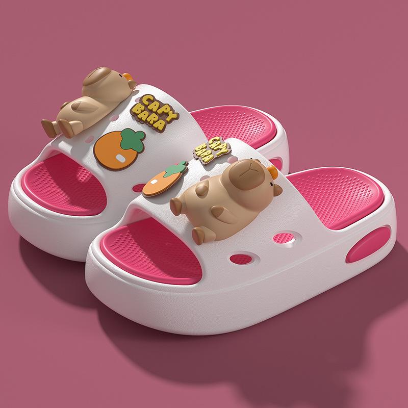 

Капібара Дитячі літні шльопанці 2025: Миле, Нековзне, Взуття для хлопчиків та дівчаток для дому/вулиці 30-31