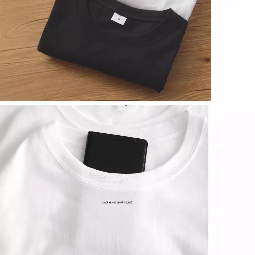 210g Schwergewichtiges Langarm-T-Shirt aus reiner Baumwolle mit Rundhalsausschnitt, einfarbig, lockere Passform für Männer und Frauen