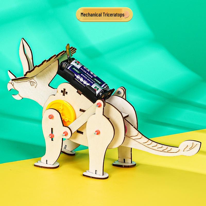 DIY Wooden Triceratops Model Kit for Kids  Science Experiment