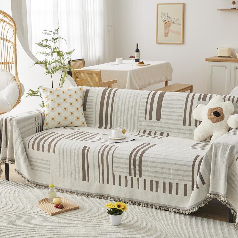 Nordic Chenille Sofa Cover 1 /2 /3 /4 /5 Seater Anti Cat Scratch Reversible Sofa Towel Throw Blanket Couch Furniture Slipcovers