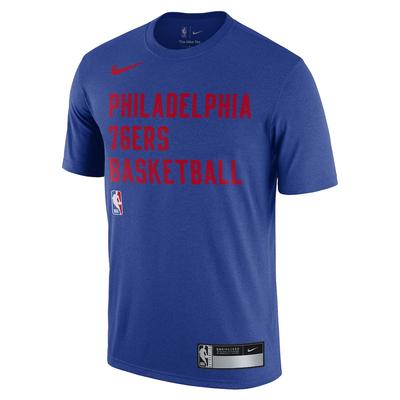 NBA Philadelphia 76ers 2023/24 Season Sideline Legend Training Crew Neck Short Sleeve T-Shirt Men Tops FJ0185-495