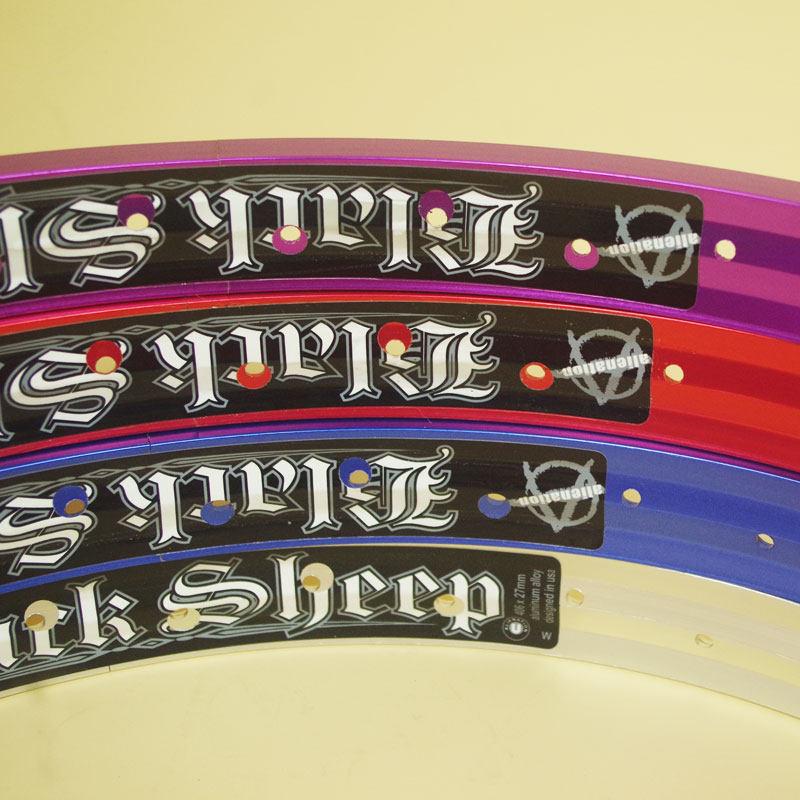 20" 20ER Alienation BMX Rim, A-Class, 36H Street/Dirt Jump Rim, Blade Rim, Double Wall, Anodized Color