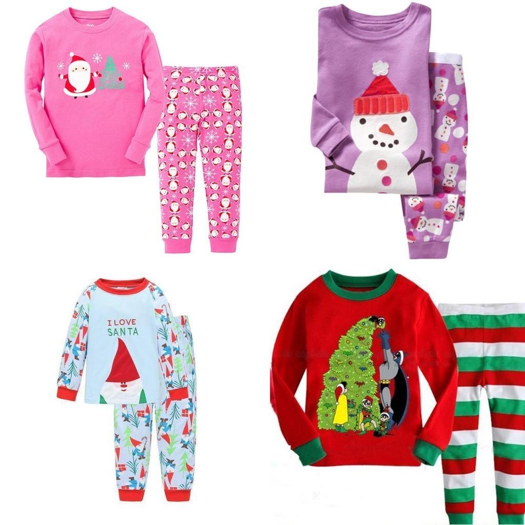 Novo Conjunto de Roupa de Natal em Mistura de Algodão Para Crianças Aconchegante Macio Confortável Roupa de Dormir