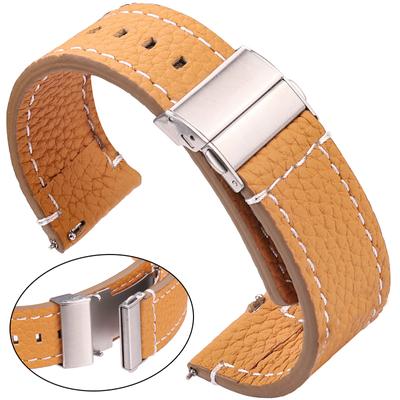 Watchband Genuin Leather Watchband For Huawei Samsung Watch Strap 18mm 24mm 22mm Women Men Black Brown Soft Cowhide Bracelet