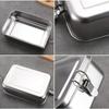1pcs Double Layer 304 Stainless Steel Lunch Box Compartment Bento for Outdoor Student Leakproof American Style Food Container