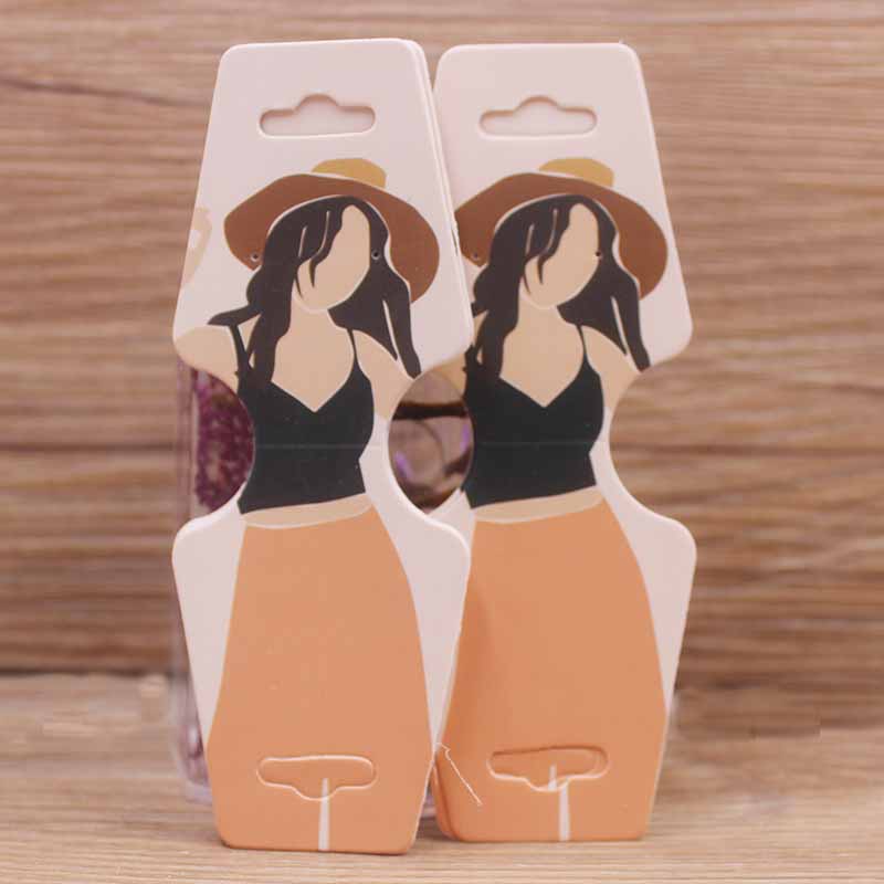 New Arrived 50pcs 4.5x12.0cm Colorful Paper Cards Printing Jewelry Necklace Bracelet Hang Tag Jewelry Display Cards Label Tag