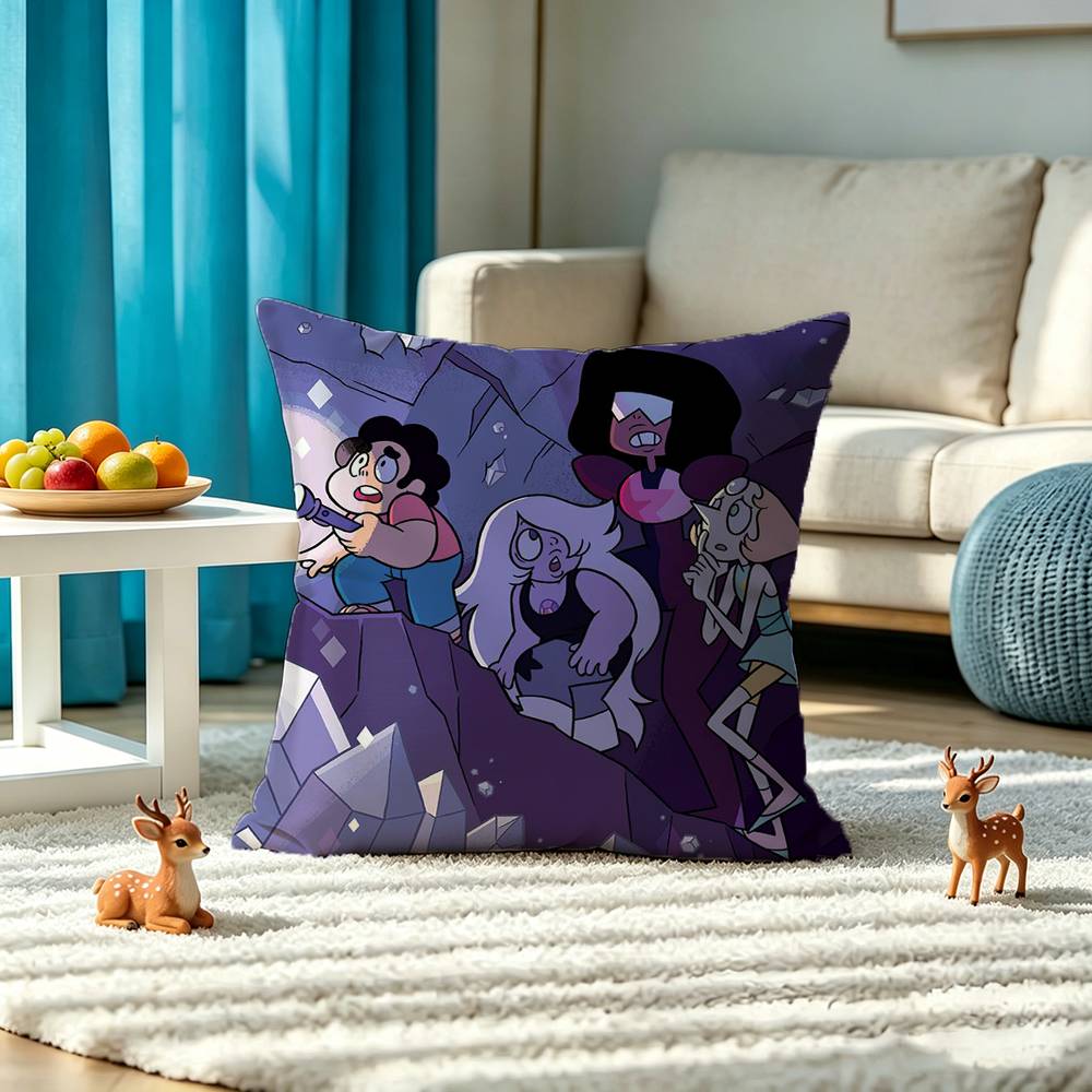 White Diamond Steven Universe Pillow Case Square Double-Sided Sofa Cushion Cover Bedroom Bedside Pillow