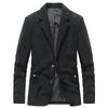 Spring New Men's Loose Solid Color Casual Suit Collar Small Suit