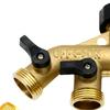 Strong Brass 4 Port Liquid Device Includes 4 Aluminum 3/4 Inch Threaded Nipples For Outdoor Usage