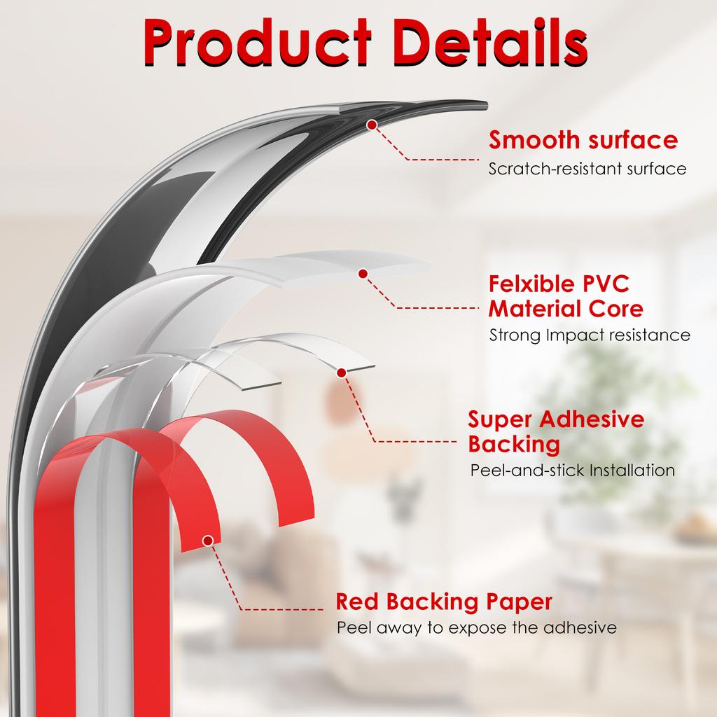 3M/9.84ft Table Edge Guard Self Adhesive Furniture Corner Protector Strip Waterproof Baby Child Anti-collision Strip